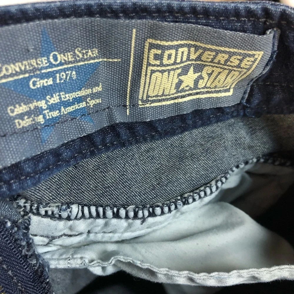 Converse Denim Blue Jean Skirt Size 28  Fitted Zipper Back